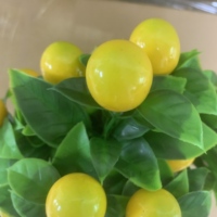 Tanaman Lemon buatan, bunga dekorasi Bonsai kecil hijau pot untuk dekorasi rumah kantor meja