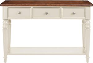 Consolle color crema con 3 cassetti e ripiano in <span class=keywords><strong>legno</strong></span> con piano in rovere laccato per ville - Product Image 3