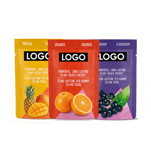 Gomitas Veganas Sin Azúcar con Cafeína Natural, Suplemento Energético con Vitamina C para Aumentar la Energía, Pre-Entrenamiento - Product Image 1