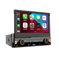 Reproductor MP5 para Auto de 7 Pulgadas 1 Din, Pantalla Táctil, Radio para Auto, Carplay, FM RDS, Transmisor FM, USB/SD/AUX, Audio de Alta Resolución, MP3/MP4, Estéreo OEM