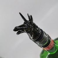 Accessoire à vin fantaisie en forme d'animal pour fêtes et bar à domicile, aérateur verseur de vin licorne doré, cadeau amusant pour hommes et femmes