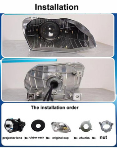 Offre Spéciale 3 pouces Bi LED projecteur lentille phare rénovation phares de voiture 45w/55w avec Fish Eye installation Non destructive pour ACURA - Product Image 2