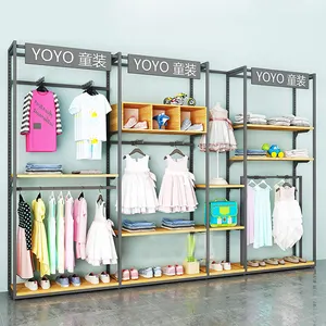 Magasin de vêtements pour enfants, étagères de boutique, 1 pièce, vitrine, design de magasin