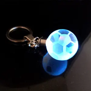 Chaveiro com bola de cristal luz led, MH-YS0487