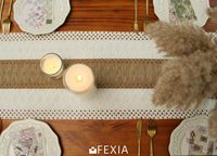 Chemin de table coton lin épissage avec gland drapeau de table décoration de vacances chemin de table serviette