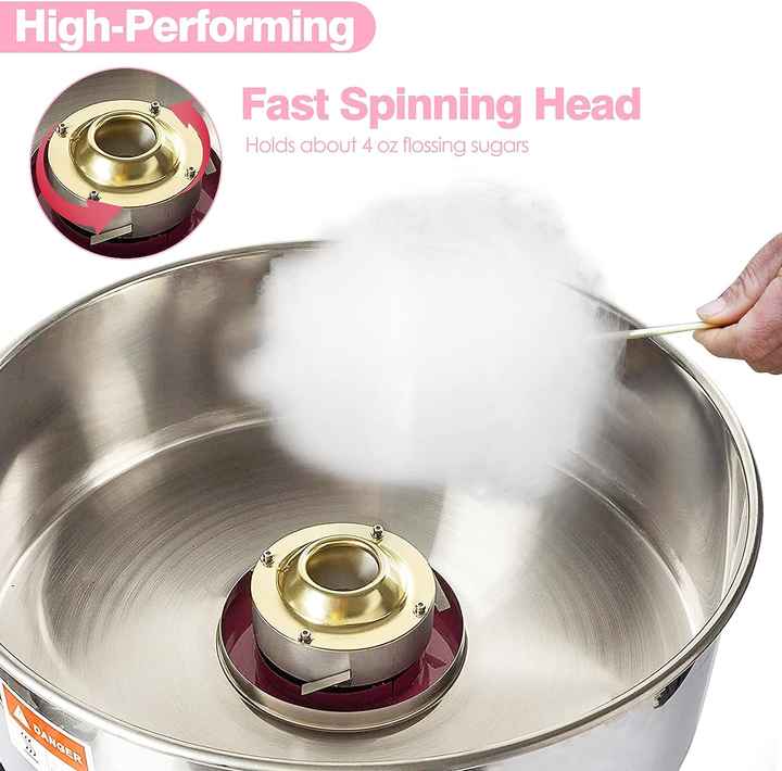 Vivid Red Cotton Candy Machine – Automatic Candy Maker for Sale ODM