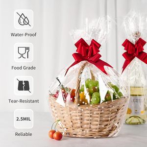 Rollo de Película Retráctil Transparente Impresa con Diseño Personalizado, a Prueba de Humedad, para Envolver Regalos y Cestas de Artesanía - Product Image 3