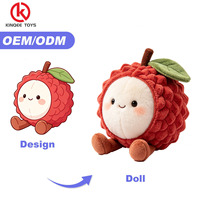 Peluche personnalisée Myrtille, Figurine en peluche Fruit Myrtille, Coussin rond doux, Service OEM ODM personnalisé