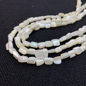 Polished White Shell Bead Tooth Horseshoe Snail Corn <strong>Kernel</strong> Irregular Shape Loose Bead for DIY Necklace Bracelet Earring Making - Product Image 3