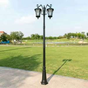 Lampe de jardin LED extérieure en fer antique, éclairage paysager, capteur de mouvement, AC 220V, IP65, résistante à l'eau, lumière chaude - Product Image 1