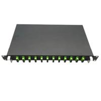 FTTH 12 24 48 96 Port SC LC FC 19-inci Panel Distribusi Serat Optik ODF untuk Dinding/Rak, Model SM/MM, Garansi 3 Tahun