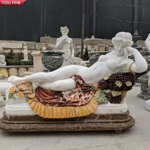 <span class=keywords><strong>Statue</strong></span> féminine nue en <span class=keywords><strong>marbre</strong></span> sculpté à la main, en pierre naturelle célèbre et voilée, exquise - Product Image 4