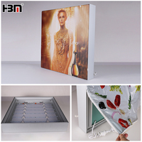Panneau de boîte à lumière rectangulaire en aluminium Edgelit Backlit LED Lights 10000 Lumens Luminosité Panneau publicitaire à faible consommation