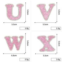 26 Patchs Lettres, Appliques Brodés Strass Bling pour Vêtements, Vestes, Chaussures, Sacs, Décoration DIY de Vêtements