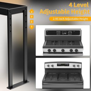 Stovetop Spice Rack Carbon Steel Standing Kitchen Organizer Detachable Storage Holder - Product Image 3