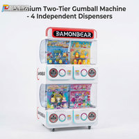 Machine à capsules de jouets à monnayeur professionnelle haute capacité et colorée pour centre commercial et salle de jeux, type Gashapon