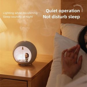 Nuevo Difusor de Aceites Esenciales Healing Planet, Decoración Creativa para el Hogar, Luz Nocturna de Levitación Magnética, <span class=keywords><strong>Humidificador</strong></span> <span class=keywords><strong>Ultrasónico</strong></span> de 100 ml - Product Image 4