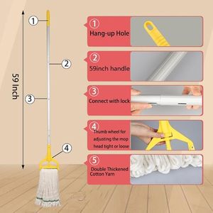 Ướt lau miếng đệm với <span class=keywords><strong>Loop</strong></span>-end bông tái sử dụng và có thể giặt bàn xử lý nhôm cực màu tag - Product Image 6