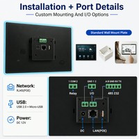 Panel de Control Inteligente para Hogar de 10.1 Pulgadas con Android 15 RK3566, Montaje en Pared, Pantalla Táctil POE, Tablet HMI con Red Ethernet RS485