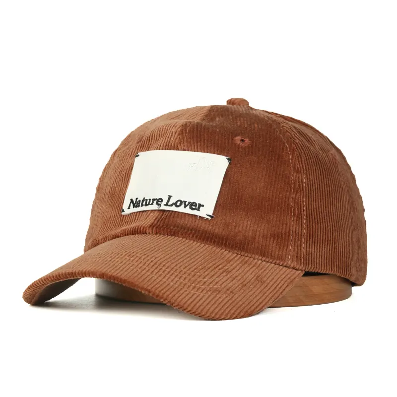 Fabricante personalizado de alta calidad sombrero de pana gorra de béisbol mujer gorra básica sombrero