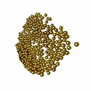 Perlas Naturales de Agua Dulce sin Núcleo, Teñidas en Oro, Grado AAAA, 8-9mm, Redondas, de Alta Calidad, para Decoración de Uñas - Product Image 1