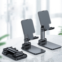 Support de téléphone portable et tablette de bureau portable, flexible, réglable en hauteur, à fixation plate, pliable et rétractable pour table