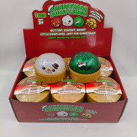 WOWEI Boîte cadeau en plastique TPR imprimée en relief avec jouets rebondissants à changement de couleur et de température, pour la pâte à modeler de Noël et les petits pains amusants à pétrir