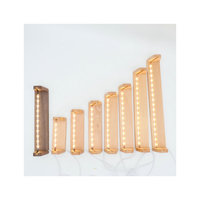 Base de cadre en bois Led en forme de U lampe de nuit support de panneau acrylique support d'affichage verre Photo Art décor éclairage