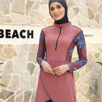 2024 maillot de bain pour femmes musulmanes à manches longues ensemble de trois pièces de fabricants de bord de mer de plage conservateurs de haute qualité une vente en gros
