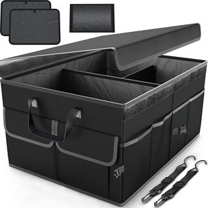 Organizzatore per auto pieghevole Multi scomparto personalizzato di fabbrica organizzatore per bagagliaio SUV borsa Organizer per sedile posteriore dell'auto con tasca - Product Image 1