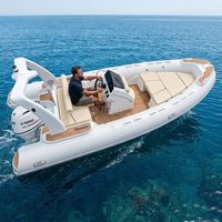 Bateau pneumatique semi-rigide de luxe 5,2 m (17 pieds) en Hypalon avec moteur Yamaha 90 CV, léger, console centrale, pour plongée sportive et bateau rapide