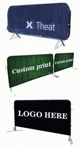 Personalized Printed Polyester Mesh Fabric Reusable Weatherproof Custom Color Portable Barricade Barrier Jacket Covers - Product Image 2
