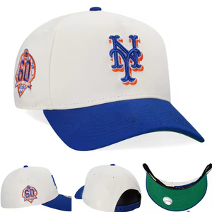 Casquette de baseball en daim unisexe 5 panneaux de haute qualité Logo de broderie personnalisé Casquettes de baseball à bord incurvé bicolore - Product Image 3