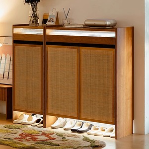 Baina Shoe Cabinet Solid Wood <b>Large</b> Capacity Entryway Storage Space Saving Living Room Partition Cabinet - Product Image 4