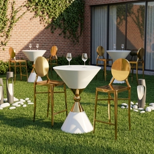 Table haute ronde pour usage commercial <span class=keywords><strong>ou</strong></span> domestique, hôtel, restaurant, bar, en <span class=keywords><strong>blanc</strong></span> <span class=keywords><strong>ou</strong></span> en <span class=keywords><strong>noir</strong></span> - Product Image 6