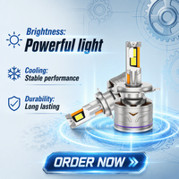 Nouveau phare LED de voiture 2026 9005/9006/9012/H1/H3/H7/H12/H4/H13/9008 95W 11500LM 6000K LED 9-16V en aluminium universel