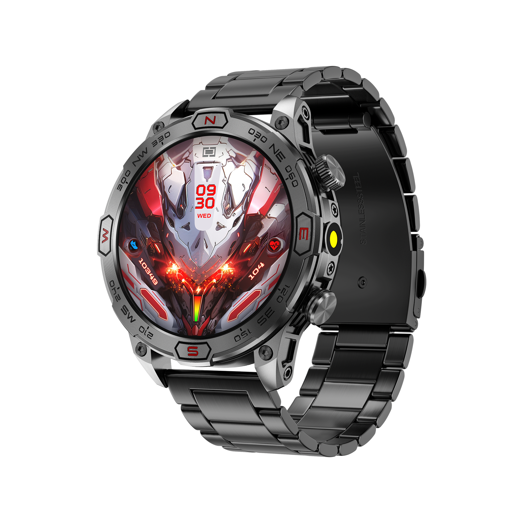 KC86 Smart Watch with Flashlight Compass 1.43 Inch AMOLED Screen