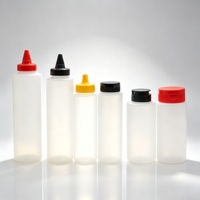 Bouteilles souples en PE de 500 ml sérigraphiées pour sauce chili, miel BBQ, sirop d'érable, chocolat, emballage pour salades, sans BPA, recyclables