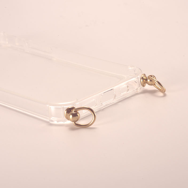 Transparent case+gold color hook