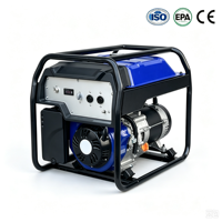 Générateur à essence 6,5 kW, moteur 420 cm³, 230 V 50 Hz, réservoir 30 L, faible bruit, pour alimentation de secours domestique, camping, chantier, ferme