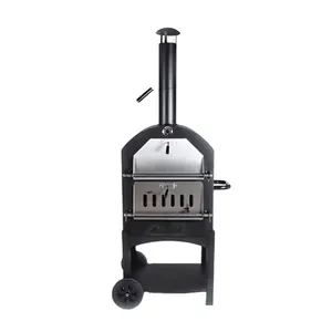 3-in-1 Holzkohle Outdoor Pizza Backofen Holzkohle Grill Grill Garten Holz verbrennung Mexikanischer Pizza ofen