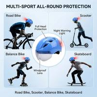 Casque Enfant Réglable Quatre Saisons à Vendre : Casque pour Enfants avec Lunettes Amovibles pour Cyclisme et Patinage en Ligne