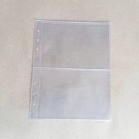 Álbum de Tarjetas Transparente de PP de 5 Pulgadas con Seis Orificios y Carpeta para Tarjetas Pequeñas, Boletos de Cine y Almacenamiento de Fotos
