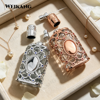 Flacon pulvérisateur de parfum vide plat de haute qualité, vaporisateur à fine brume, flacon de parfum en verre avec bouchon doré ou argenté 50ml 70ml