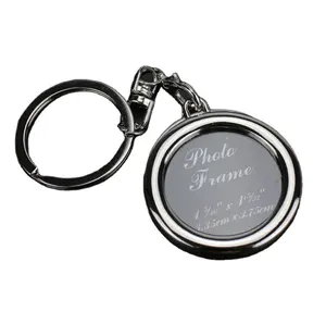 Runde Form Bild Schlüssel Ketten Foto Rahmen Keychain Schlüssel Kette mit Foto Einfügen