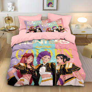 Taie d'oreiller et drap-housse imprimés numériquement en 3D personnalisés, série K-POP Witch Hunt, ensembles de literie de diverses tailles - Product Image 4