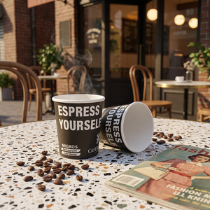 Vaso de Papel Impreso Personalizado Verde Esmeralda <span class=keywords><strong>Vintage</strong></span>, Taza de Café Desechable de Lujo de Alta Gama, Exquisito Vaso de Papel para Bebidas para Llevar - Product Image 6