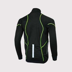 Men's Summer Cycling Bike Jersey Long Sleeve <b>3</b> Rear Pockets-Moisture Wicking Breathable Quick Dry Polyester/Cotton Zipper - Product Image 3