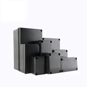 Abs Black Waterproof Plastic Enclosure Box Electronic Instrument Case Electrical Project Outdoor Junction Box