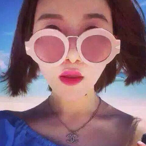 Maidis Round Frame Sunglasses UV400 Metal Frame Plastic Frame Gold Color Women Men Fashion Glasses - Product Image 2